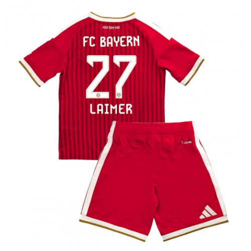 Stroje piłkarskie Bayern Munich Konrad Laimer #27 Koszulka Podstawowej dla dzieci 2026-27 Krótki Rękaw (+ szorty)